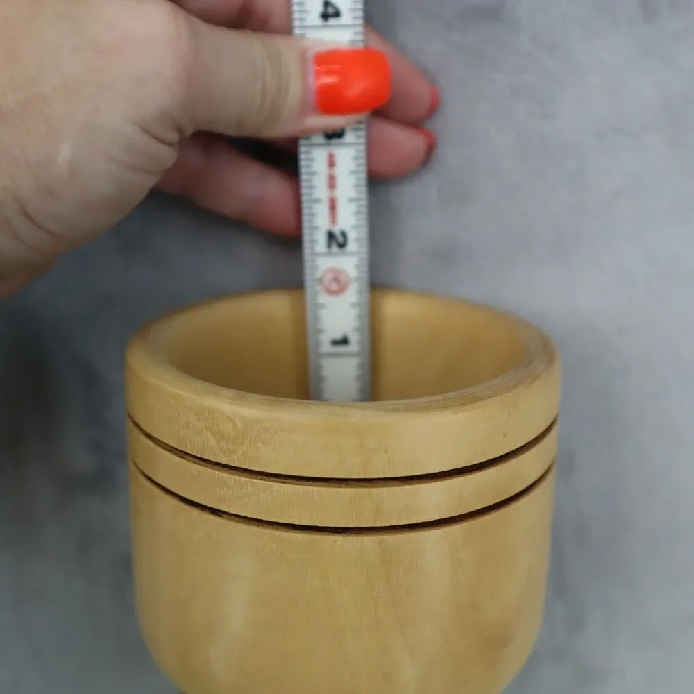 Mortar and Pestle Wooden Medium 5in Tall 3in Bowl Diameter